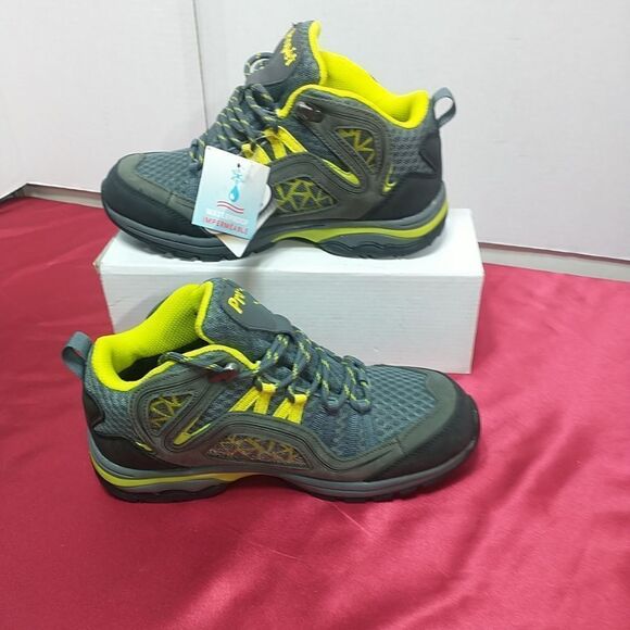 Propet WBA002M Woman's SZ 7W Peak Water Proof Lace up Hiking Gray/Lime Diabetic. - Picture 2 of 11